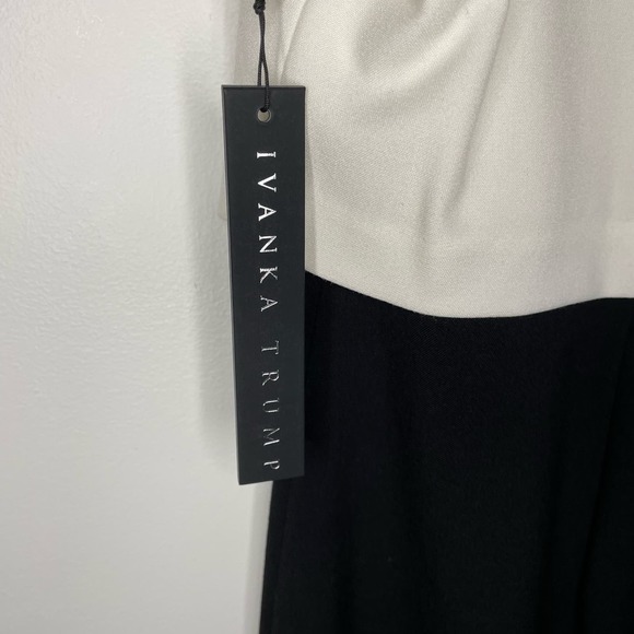 Ivanka Trump Ivory Top Black Sheath Dress size 12 NEW Sleeveless Career Business - Picture 6 of 13
